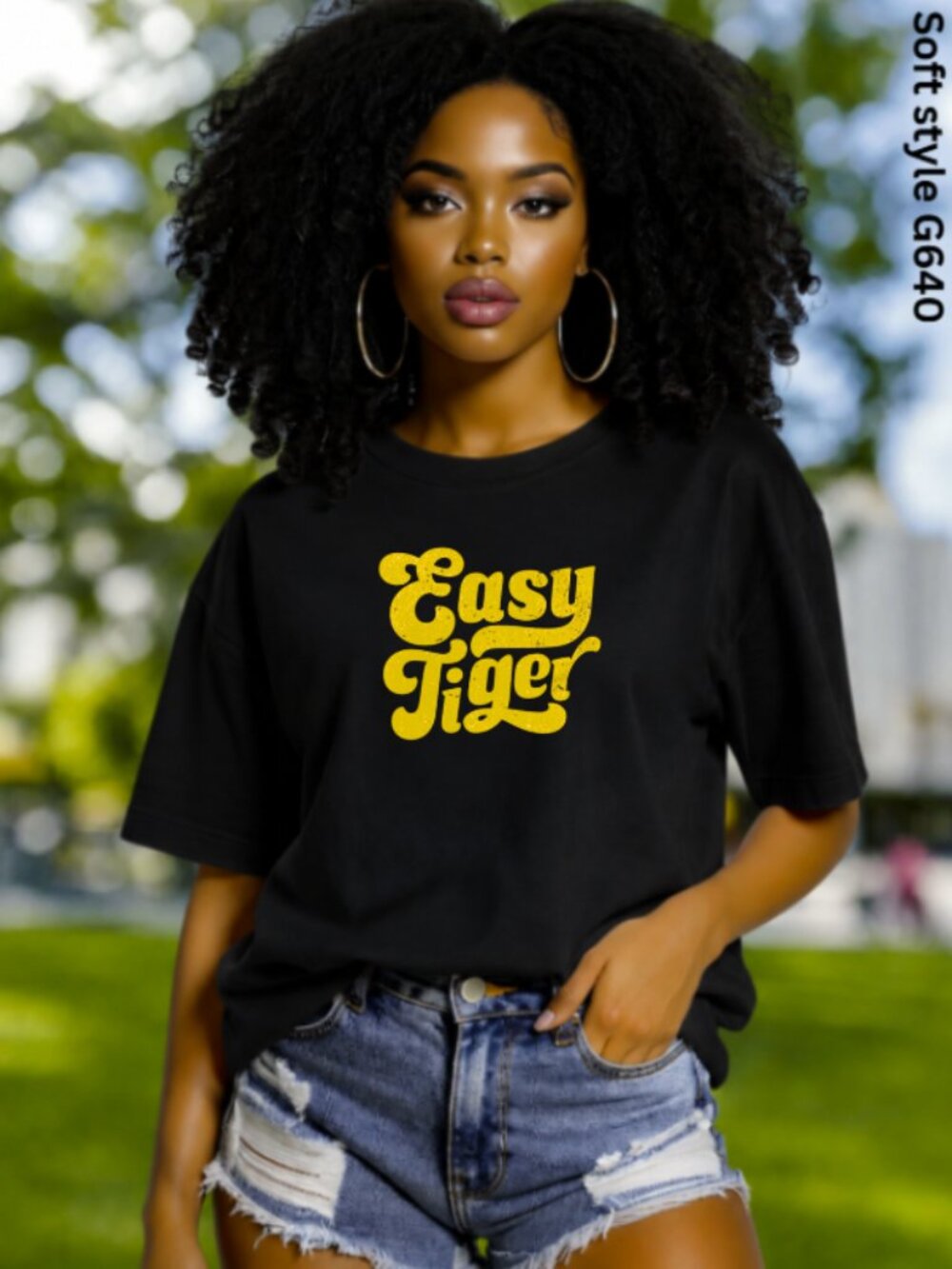 Easy Tiger Retro Design Tee (Black/New)